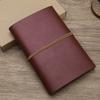 A6 Vintage Travelers Binder Notebook Blank Kraft Diary PU Leather Loose Leaf Notepad Journal Sketchbook Office Supplies