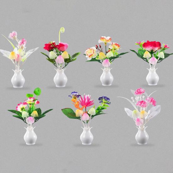 Атмосферная лампа Легкая ваза Гриб Ночник Изысканная пластиковая лампа для украшения дома