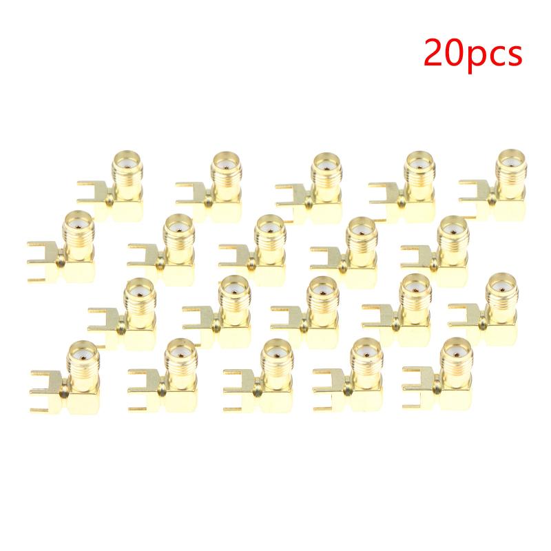 10/20Pcs Sma-Kwe Angled Sma Rf Connector Socket 90-Degree Angled Four-Pin Sma Female Connector W External Thread Internal Bore