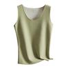 Women's Seamless Cashmere Silk Thermal Vest - Thick Velvet Warm Base Layer In Large Size