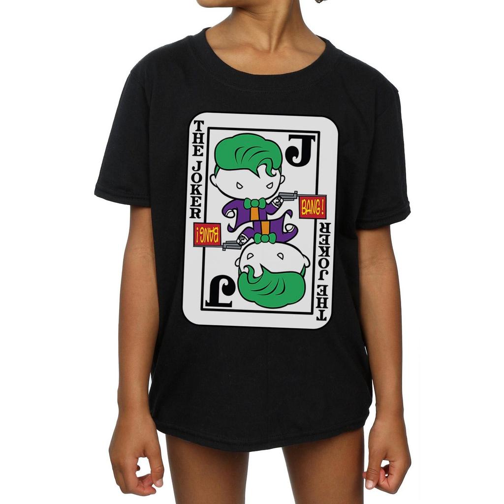 DC Comics Girls Chibi Joker Playing Card Cotton T-Shirt