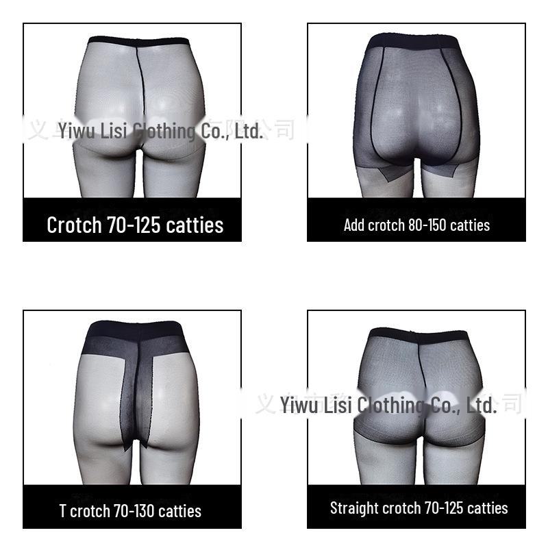 Ультратонкие летние женские чулки 0D: Невидимый, прочный, прозрачный черный шелк с Т-образным вырезом