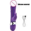 Silicone Rabbit Vibrator for Women 10 Modes Battery Powered G-Spot Clit Stimulator Thrusting Dual Motor Waterproof Sex Toy