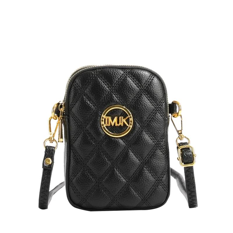 Мягкая кожаная сумка через плечо для женщин, 3-слойные сумки, сумка через плечо, маленький кошелек, сумка-мессенджер