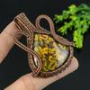 Bamboo Jasper Handmade Copper Wire Wrap Jewelry Pendant 2.5 h3O29