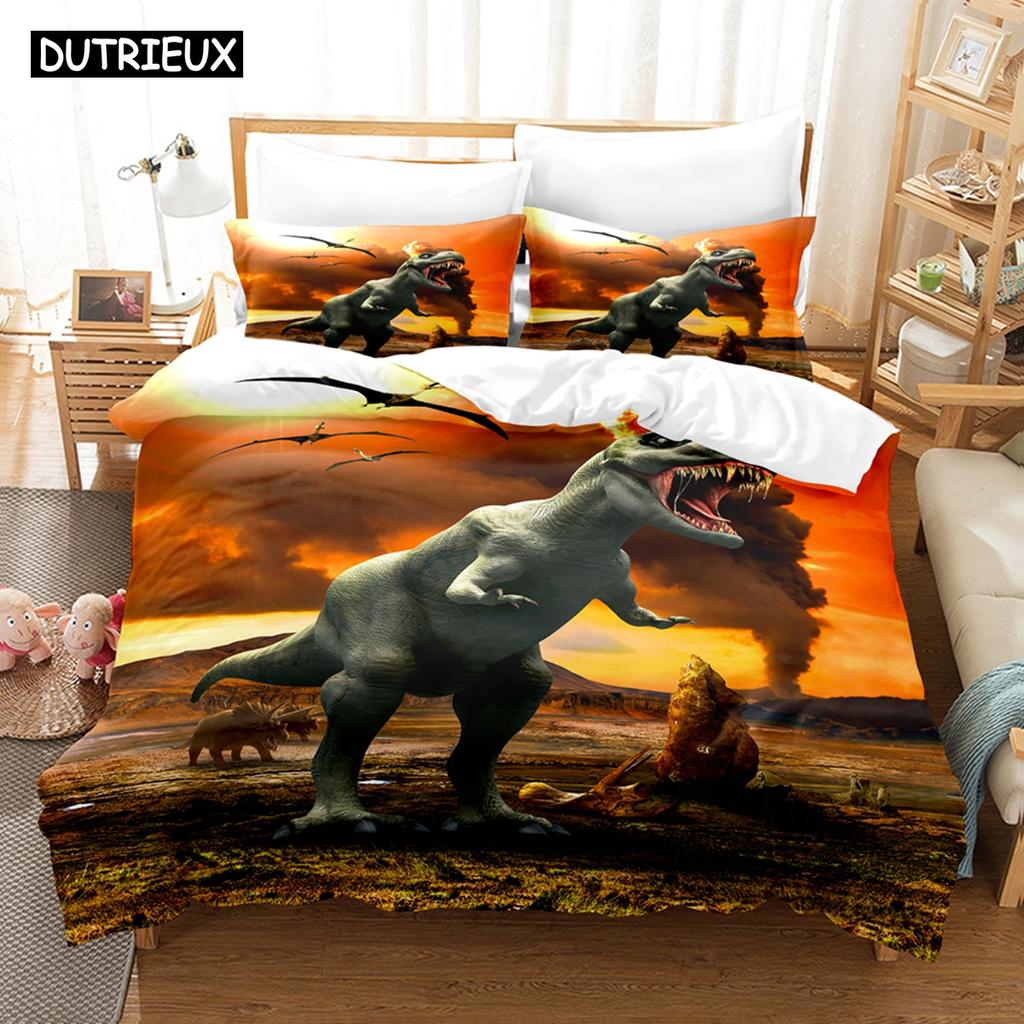 3D The Dinosaur Постельное белье Пододеяльник Комплект с наволочкой Twin Full Queen King Постельное белье Постельное белье