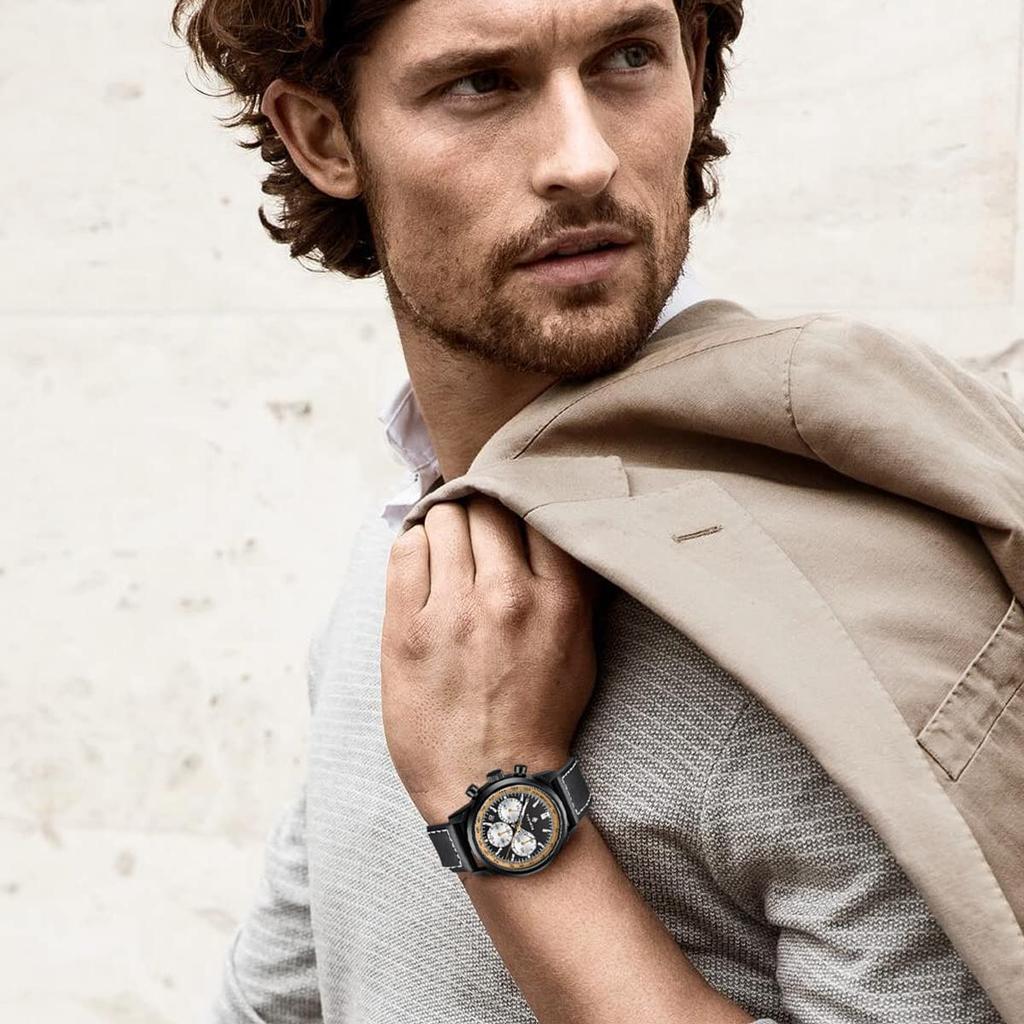 BENYAR AKNIGHT Japanese Stainless Leather Compatible with Business Casual Sports Chronograph Included Men's Watch, Quartz, Steel, Strap, Watches,