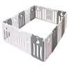 Детский манеж складной высотой 60 см с дверью манеж высокий тип большой маленький шарнирный дверной замок белый серый 16 штук (х 1)
