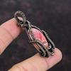 Rhodochrosite Pendant Copper Wire Wrapped Pendant Genuine Gemstone Pendant Handmade Rhodochrosite Jewelry Anniversary Gift Stylish Pendants