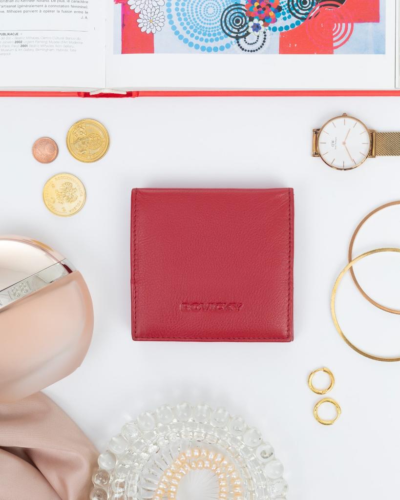 Leather wallet R-23-26-LFN-2985 Red