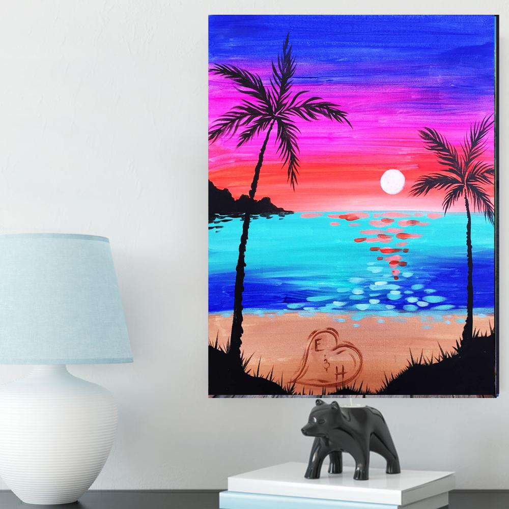 5D алмазная живопись сделай сам пейзаж поделки круглый полный алмаз украшение дома имитация вышивки крестом набор можно настроить