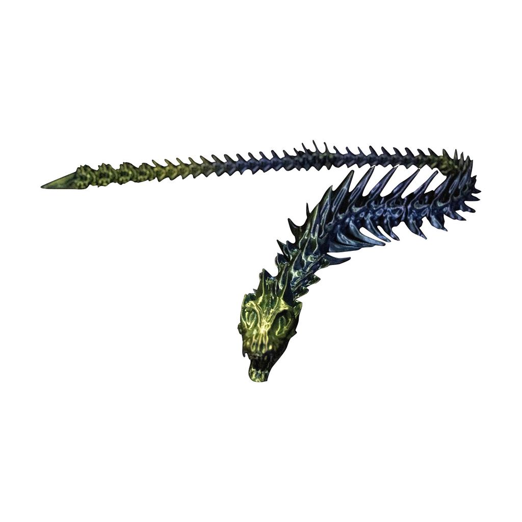 3D-печатные подвижные кости змеи, игрушки-кости животных, украшения для дома, комнаты, автомобиля, настольные украшения, суставы могут двигаться, крутые игрушки-кости змеи, напечатанные на 3D-принтере