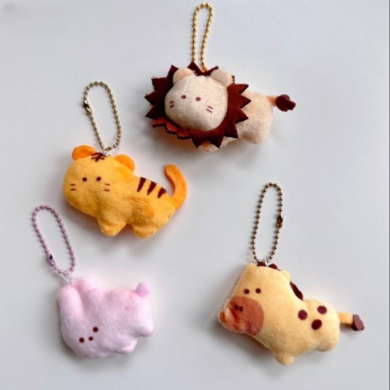 Милые плюшевые животные с глазами-бусинками, брелоки для зоопарка: слон, коала, панда, лев и другие!