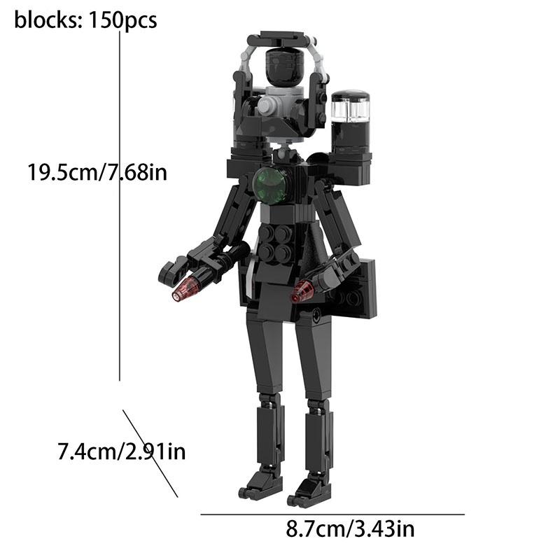 Exciting Skibidi Toilet Vs. Surveillance Man Titan Tv Figure Abs Plastic Building Blocks