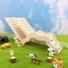 Exploring Hamster Wooden Tunnel Ladder Natural Hamsters Climbing Ladder Cage Accessories   Ferret