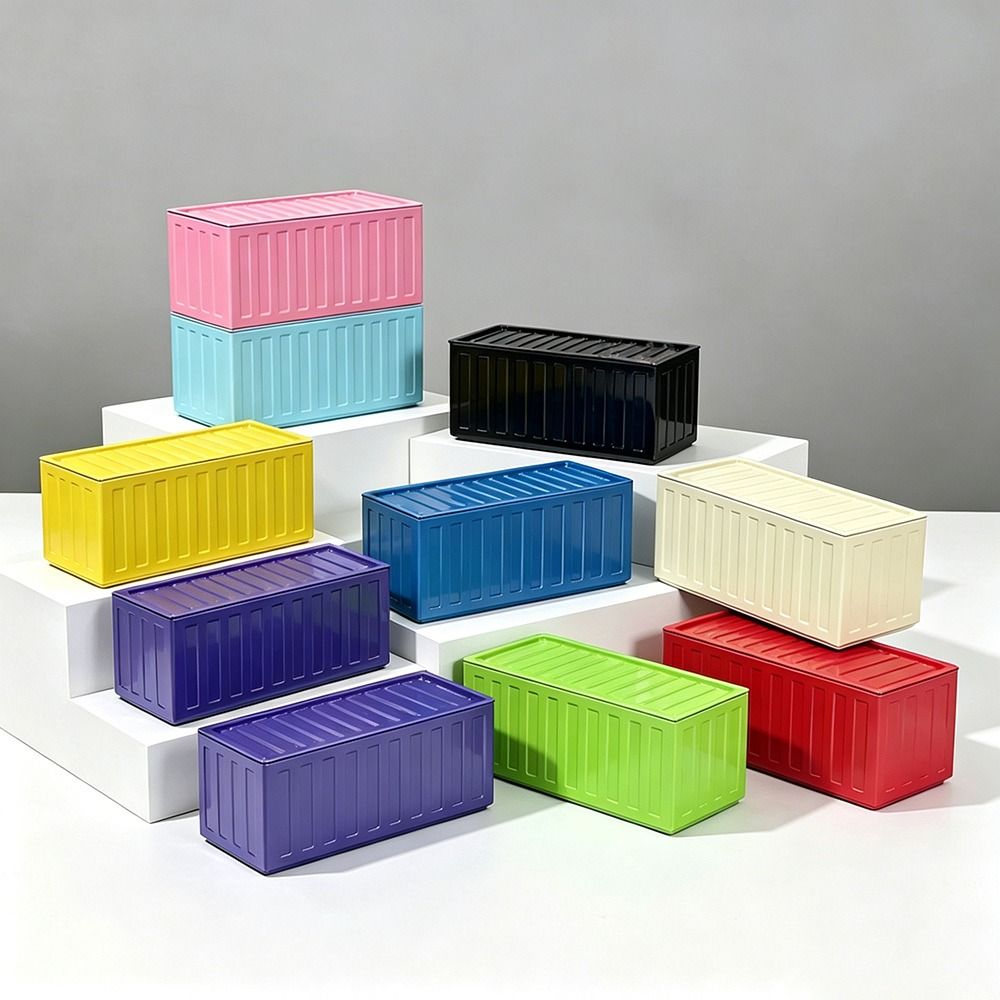 Wrought Iron Container Model Box Tinplate Storage Box Creative Pen Holder  Gift Packaging