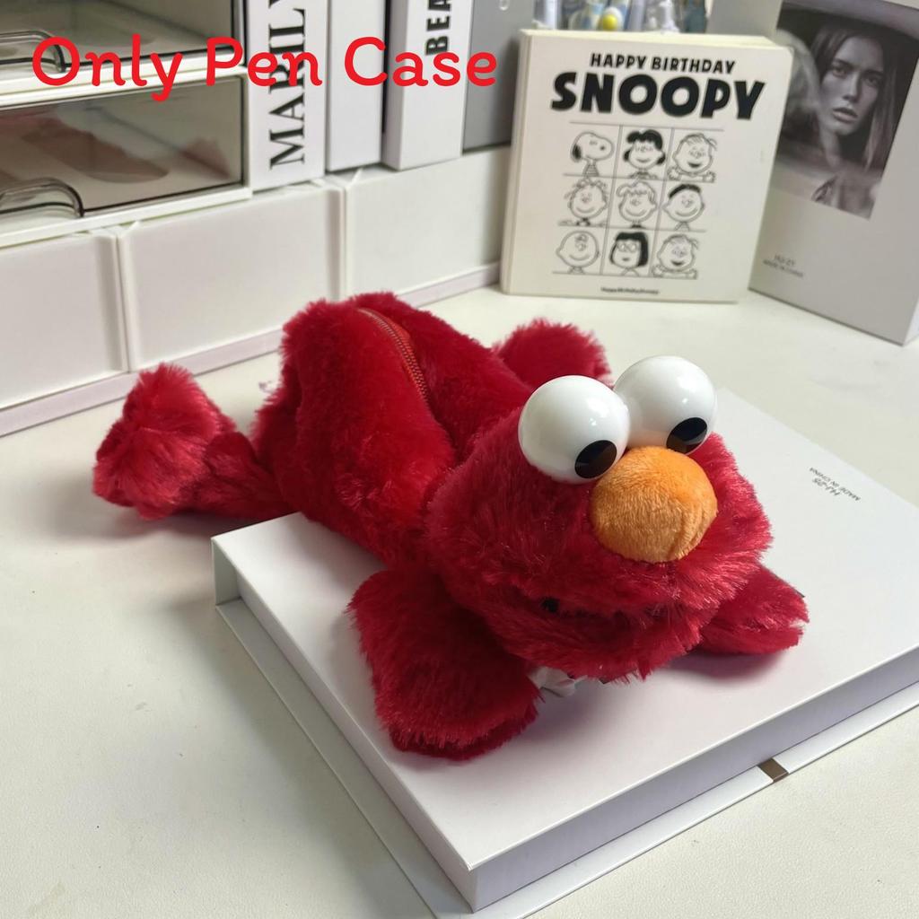 Плюшевый пенал для девочек с большой вместимостью и мультяшным дизайном для школьных принадлежностей