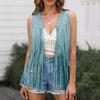 Women's Fringe Vest Fashion Casual Sleeveless Fringe Jacket