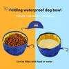 Collapsible Dog Bowl Leak-Proof Waterproof Safe Outdoor Folding Pet Bowl with Buckle And Zipper for Camping Hiking Dogs Cats Food Water