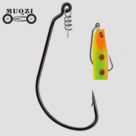 50 шт. крючки для мягкой наживки с червями из высокоуглеродистой стали с поворотными пружинными стопорными штифтами