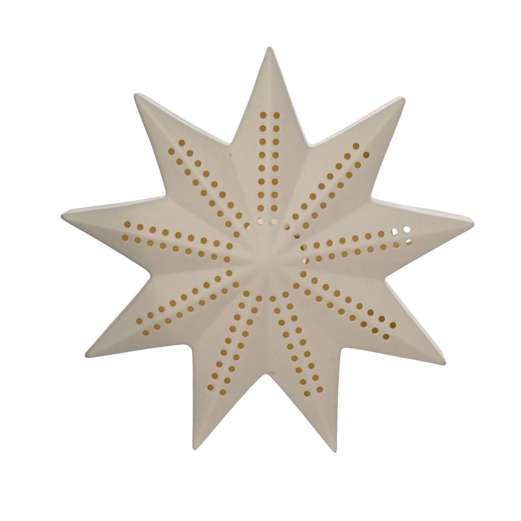 Ceramic LED Light up Star 18cm