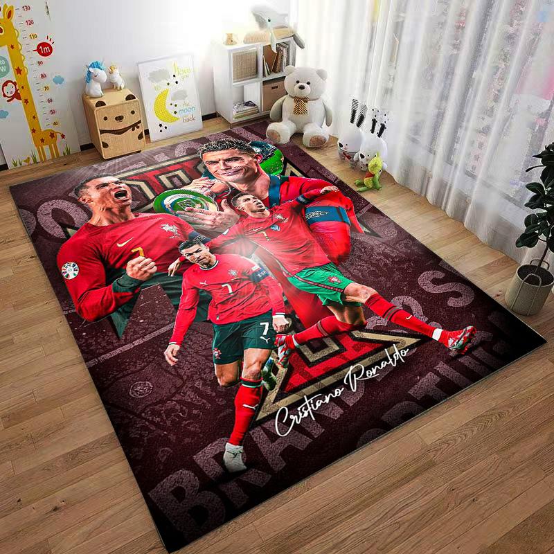 Portugal Soccer Champion Set Designed floor mat, suitable as a non-slip mat for the living room or bedroom sofa