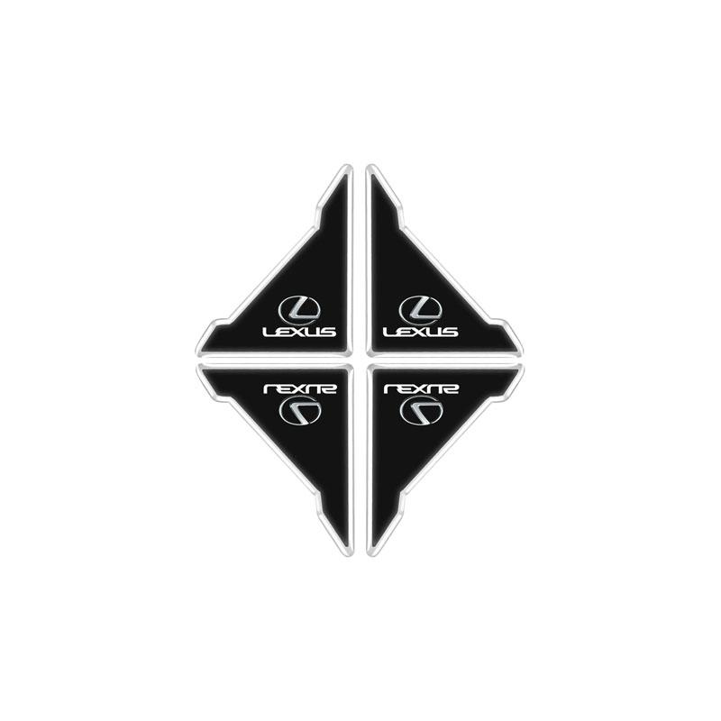 4PCS Car Door Anti-collision Corner Protectors Stickers For Lexus F SPORT GS GX IS LS LX CT LC RC LBX NX RX 350h 450h ES UX 300e AES1
