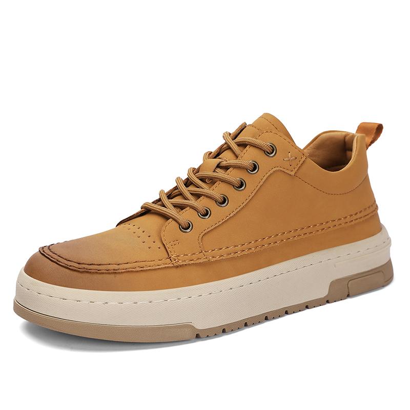 Модные новые мужские повседневные туфли, дышащие вулканизированные кроссовки, модная спортивная обувь для прогулок на открытом воздухе для мужчин, мужские мокасины из натуральной кожи
