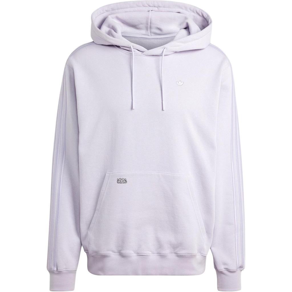 Adidas Толстовка с капюшоном Originals X Mickey Mouse SS24 с узором в виде перчаток и тремя полосками, мужская толстовка серебристого цвета IY2273