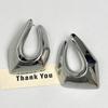 Exaggerated Metal Irregular Geometric Large Earrings for Women Europe And America Personality Party Retro Jewelry Gifts