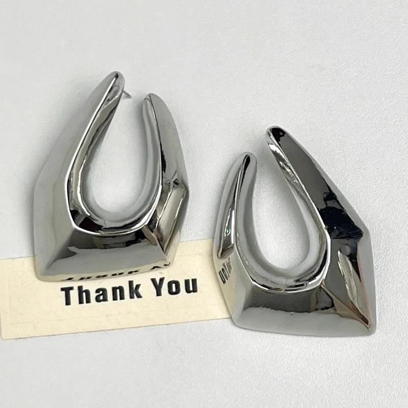 Exaggerated Metal Irregular Geometric Large Earrings for Women Europe And America Personality Party Retro Jewelry Gifts