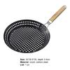 Foldable Carbon Steel Frying Pan Non-stick Creative Hollow Round Shape Flat Pan