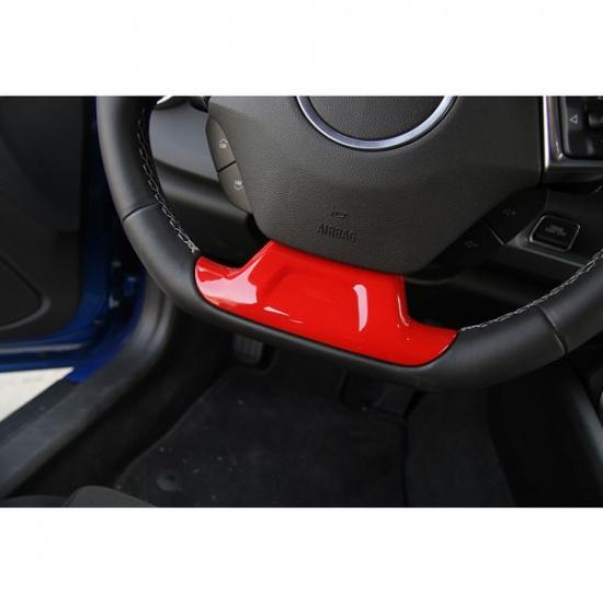 Car Steering Wheel Decor Cover Trim for Chevrolet Camaro 2017+ Accessories Red