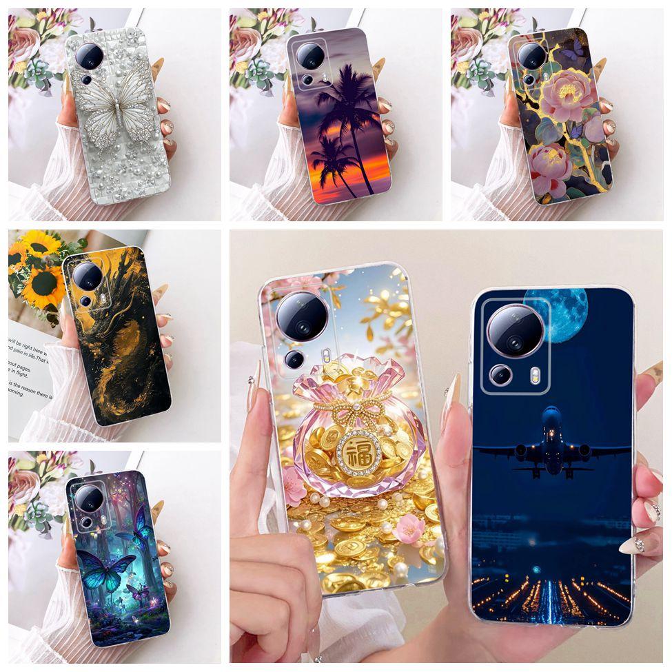 For Xiaomi Civi 2 Clear Case Aesthetic Luxury Cute Fashion Butterfly Funny Painted Funda For Xiaomi Civi2 Casing 2209129SC