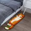 Cat Bedroom Mat Funny Soft Cartoon Cute Machine Washable Non Slip Animal Shaped Rug for Indoor Hallway Bedroom Kitchen Entryway