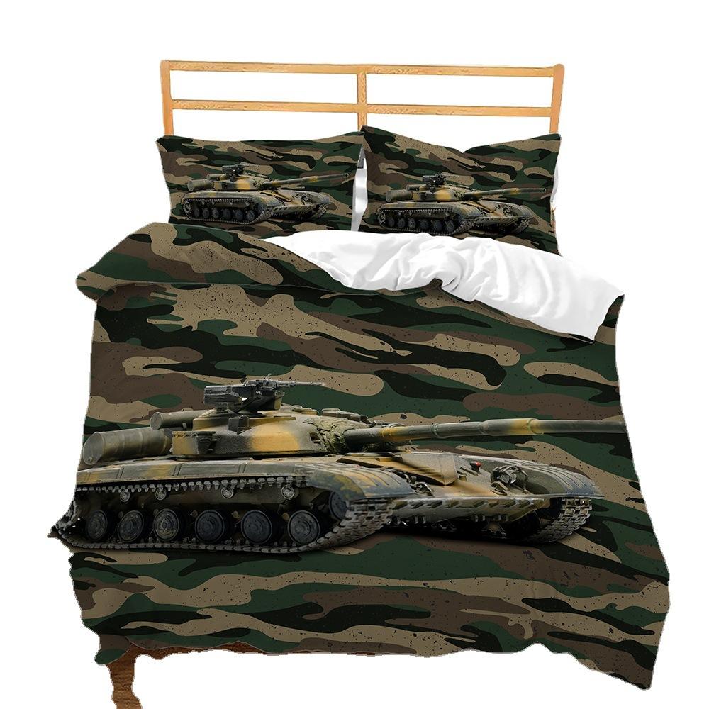 Комплект постельного белья из трех предметов, пододеяльник с 3D цифровой печатью, комплект из четырех предметов