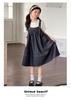 Girls' Summer Dress 2026 New Style Children's Stylish Medium and Large Girls' Summer Dress Cowboy Strap Skirt Two Piece Set