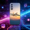 Чехол для телефона с рисунком самолета для Samsung Galaxy A73, A21s, A22, A31, A52, A53, A71, A41, Мягкий черный корпус
