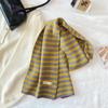 Вязаный полосатый шарф в корейском стиле, ветрозащитный женский шейный платок, вязаные шарфы Ins Y2k для девочек