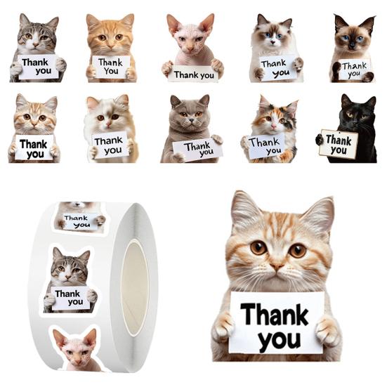 1/2 Rolls Notebook Sticker Pet Theme Copper Plate Paper Cat Dog Printing Decals Laptop Mobile Phone Case Decor