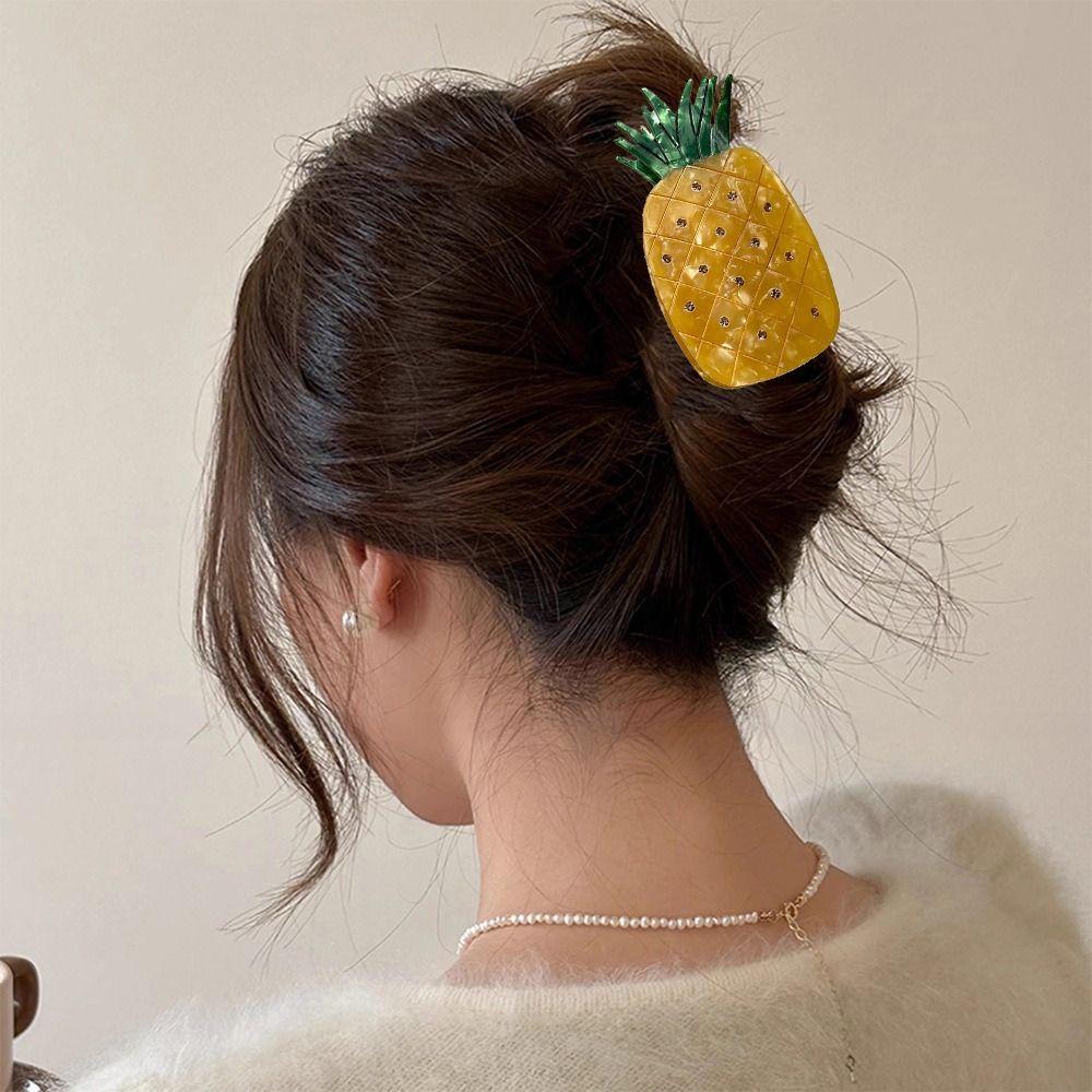 Durian Cartoon Hair Claw Strawberry Acetic Acid Shark Clip Cute Fruit Hair Grab Streetwear