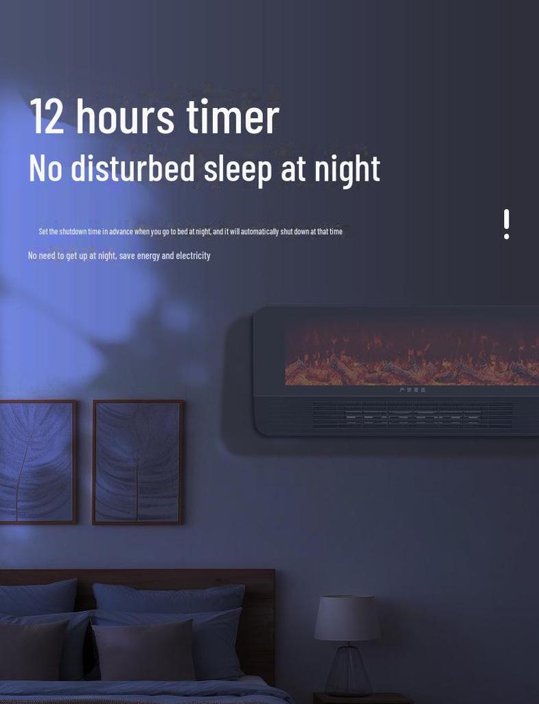 Настенный электрический камин с имитацией пламени для рабочего стола и небольших помещений