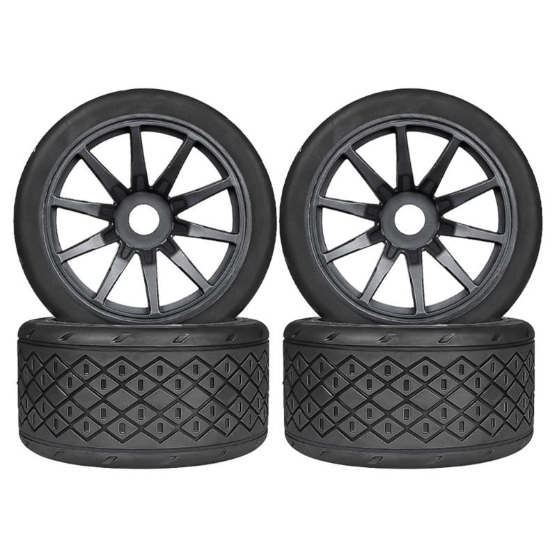 Set of 4 Remote Control Wheel Tires for Crawlers Car Model Rubber Wheel Tires for Remote Control Accessories