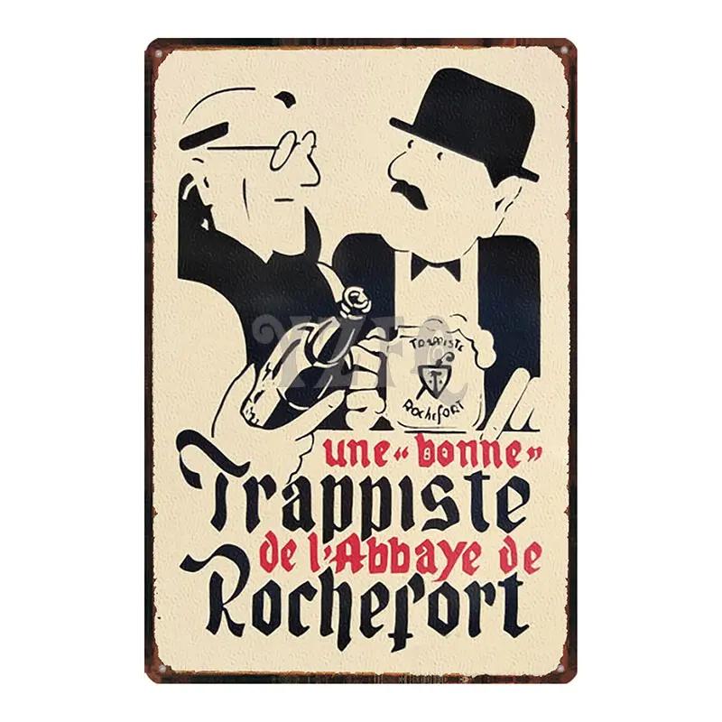 Орваль Шимэ Вестмалле Шуфф Металлическая жестяная вывеска Винтажная тарелка Для Бара Клуба Стены Паба Ресторана Декор Дома Железный Постер DU-3599A