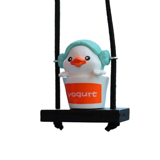 Желтая утка автомобильный кулон из смолы экологически чистый веселый безопасный милый автомобильный кулон украшение интерьера