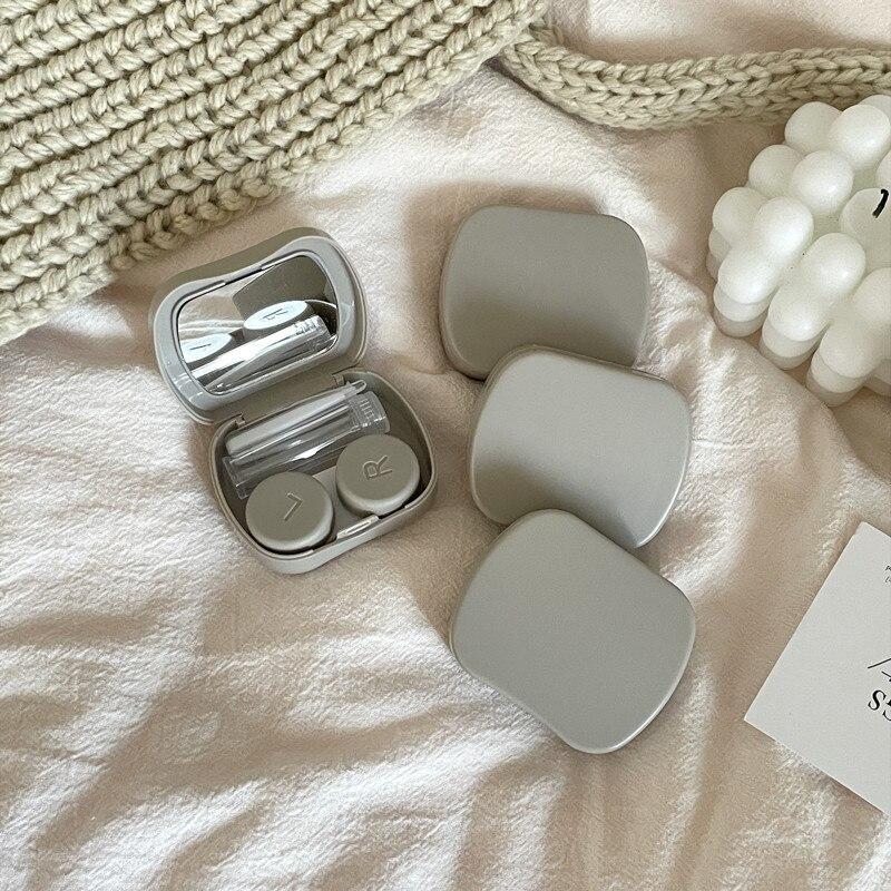 White Pink Yellow Glasses Cosmetic Contact Lenses Box Contact Lens Case For Eyes Travel Kit Holder Container Travel Accessaries