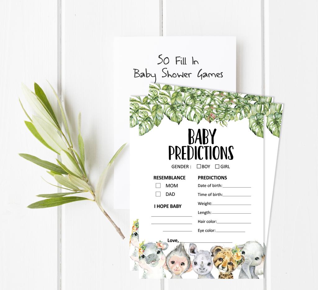 Inkdotpot Игровой набор Baby Shower из 50 игр BabyA AlphabetA ABCA Игра Safari Jungle Animals Party