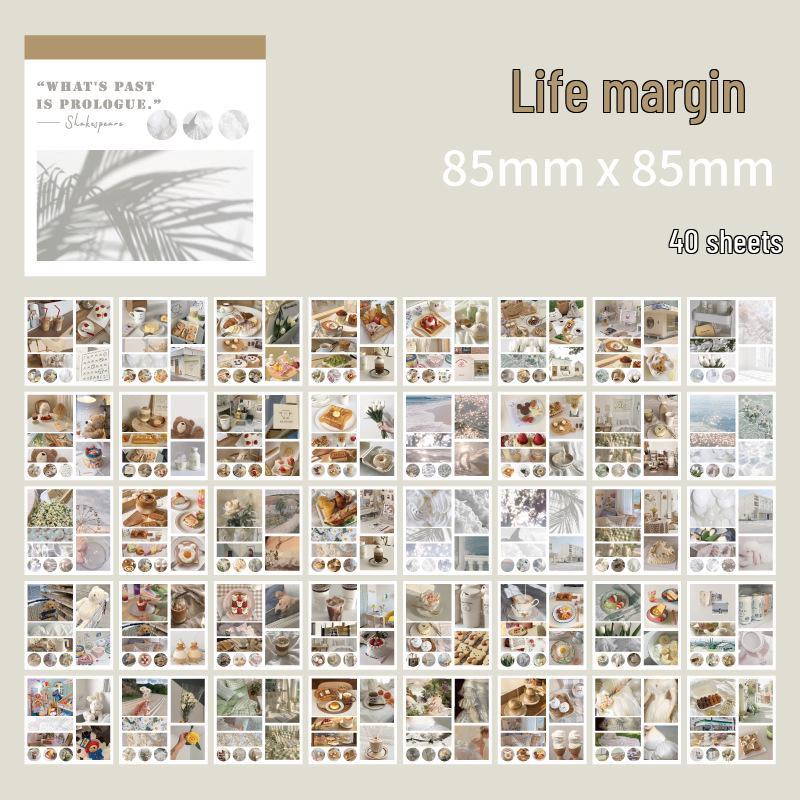 Один момент, одна сцена: Книга наклеек «Свежая масляная живопись» – 6 дизайнов для журналов и декора