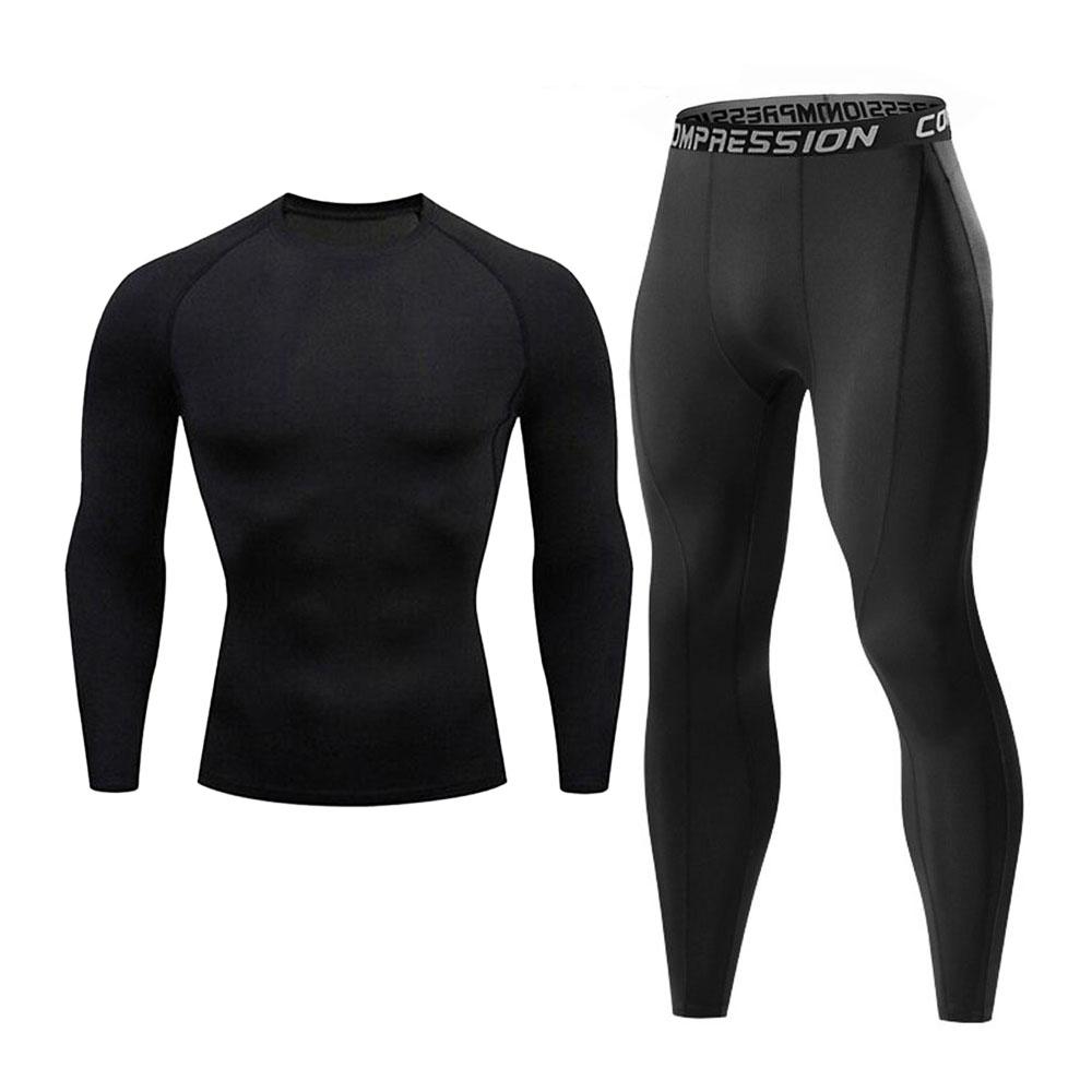 2 шт. Мужские повседневные спортивные футболки с длинным рукавом + брюки, пуловеры, толстовки, леггинсы, брюки для фитнеса, тренировок, бега