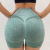 Yoga Shorts Slim Fit High Elasticity Tummy Control Seamless Quick Dry Solid Color Anti-exposure Butt Lifted Soft High Waist Jogging Running